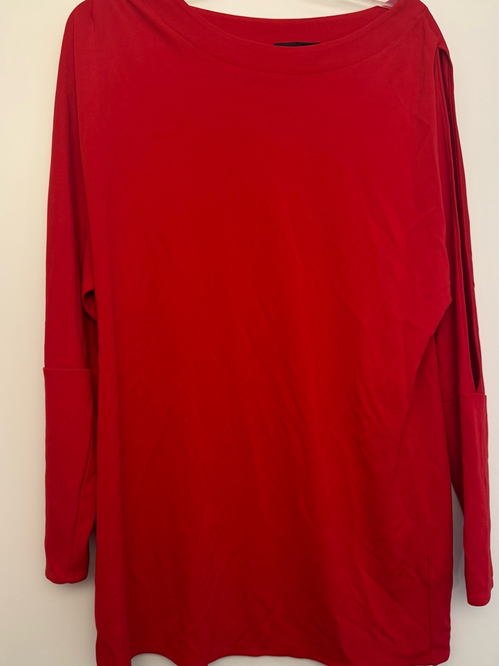 Dana Buchman Red Long Sleeve Crewneck Shirt